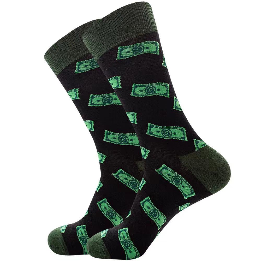 Colorful Dress Socks Fun Funny Patterned Sock Funky Fancy Cute Happy Graphic Crew Sock