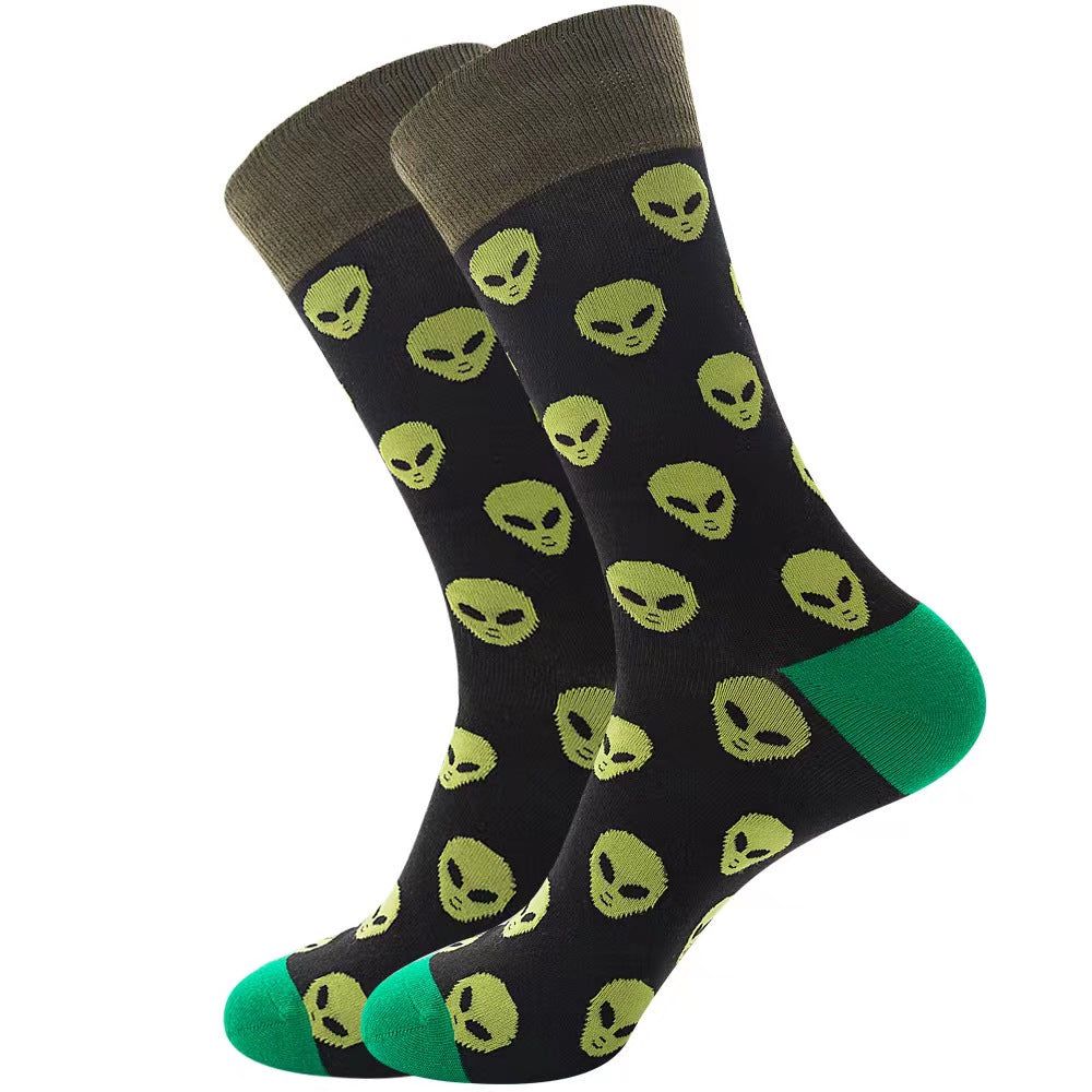 Colorful Dress Socks Fun Funny Patterned Sock Funky Fancy Cute Happy Graphic Crew Sock