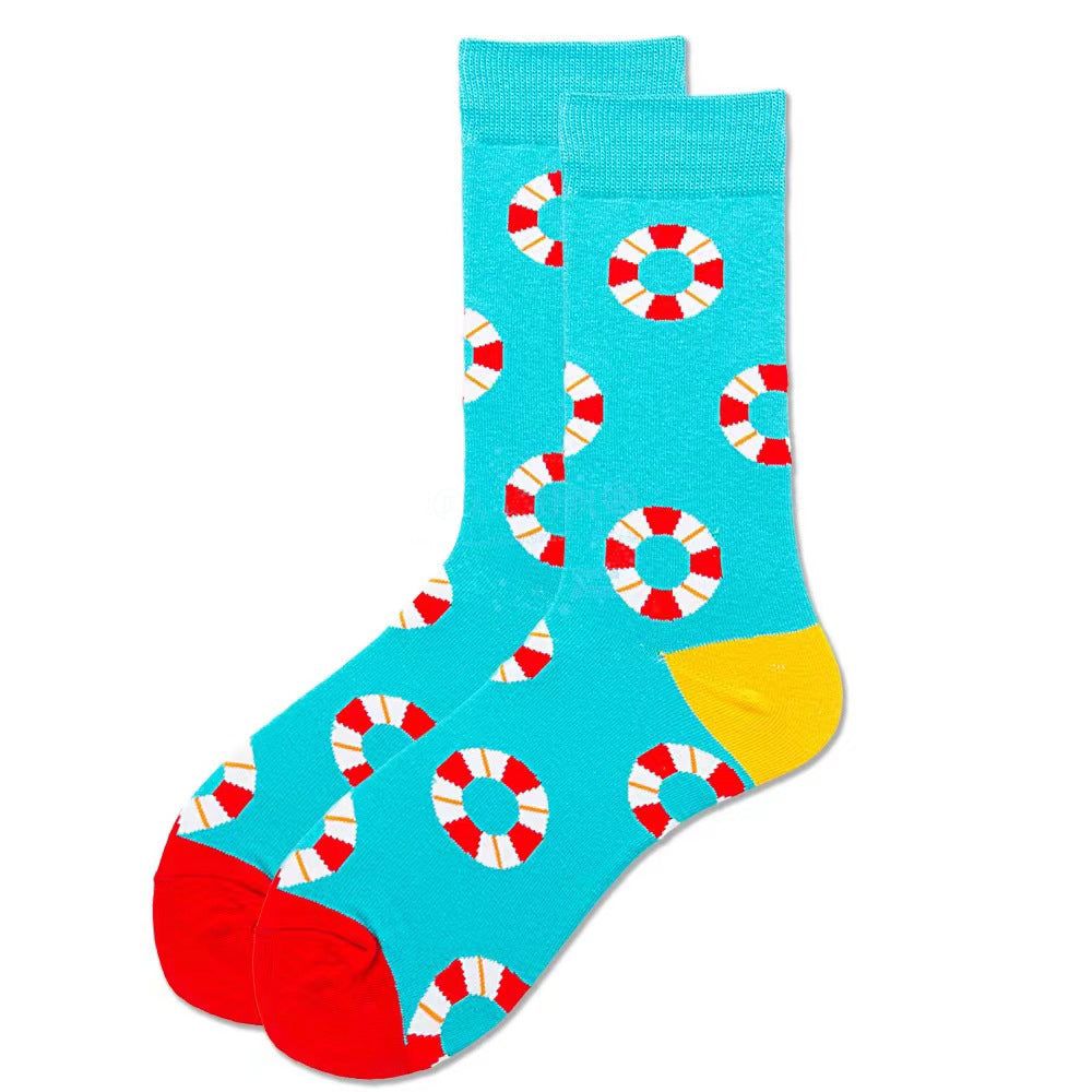 Colorful Dress Socks Fun Funny Patterned Sock Funky Fancy Cute Happy Graphic Crew Sock