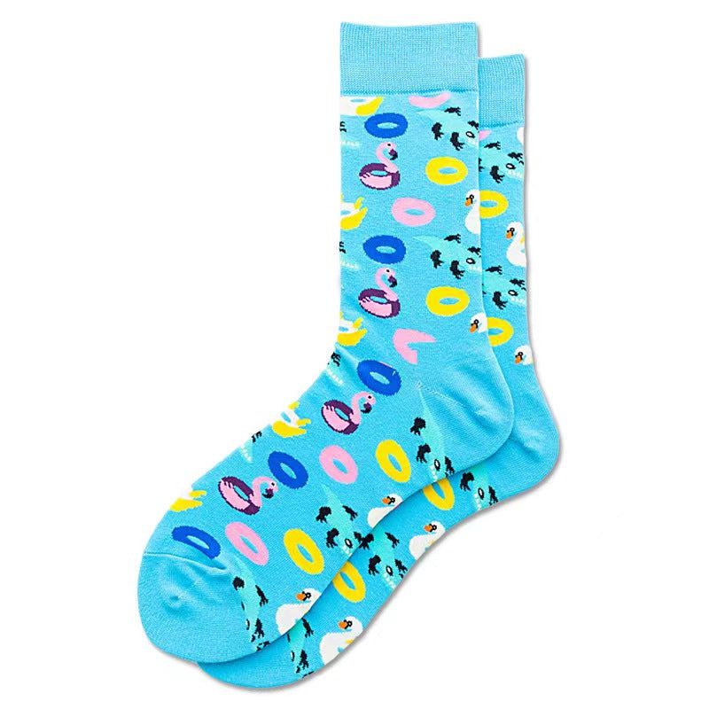 Colorful Dress Socks Fun Funny Patterned Sock Funky Fancy Cute Happy Graphic Crew Sock