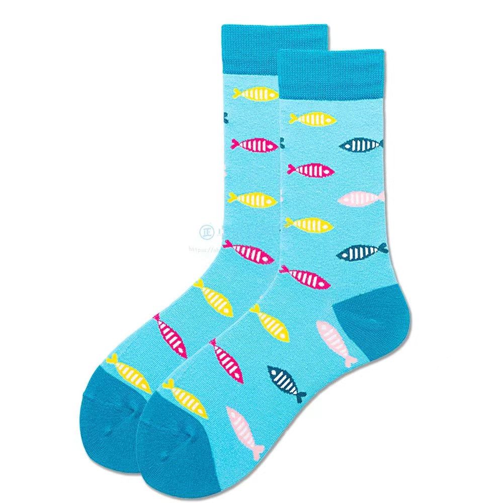 Colorful Dress Socks Fun Funny Patterned Sock Funky Fancy Cute Happy Graphic Crew Sock